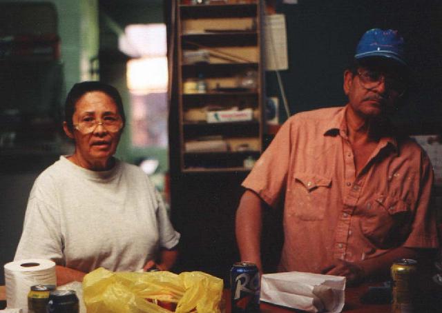 Pete and Queta in the Hueco Tanks Country Store, 1999